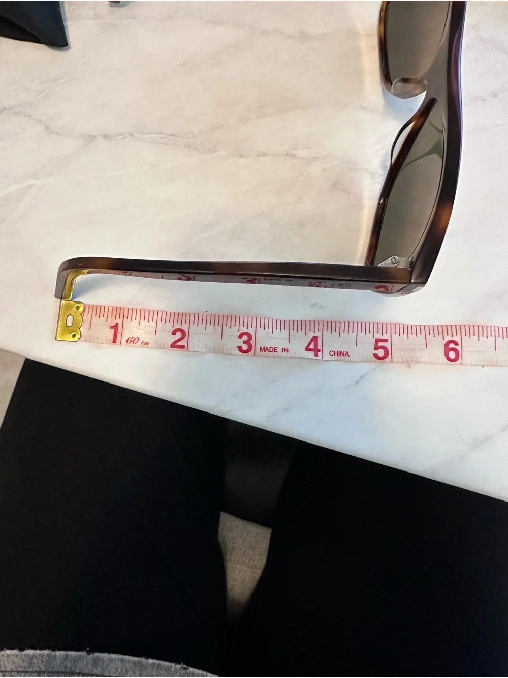 Saint Laurent Tortoise Square Sunglasses with Case